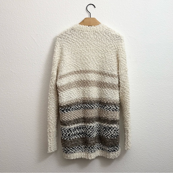 Hollister Cozy Soft Cardigan Sweater Cream Brown Neutral Western small - Picture 2 of 11